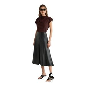 Modern Citizen Harley A-Line Vegan Leather Skirt XS